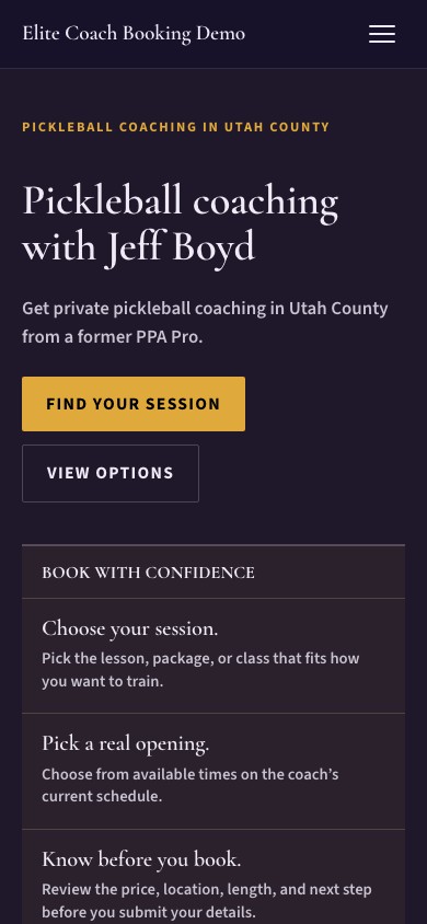 Mobile preview of the Midnight Plum Clubhouse coaching website