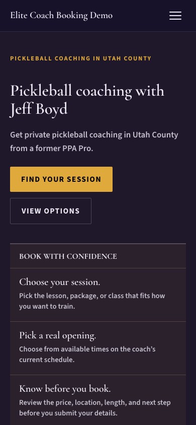 Mobile preview of the Midnight Plum Clubhouse coaching website