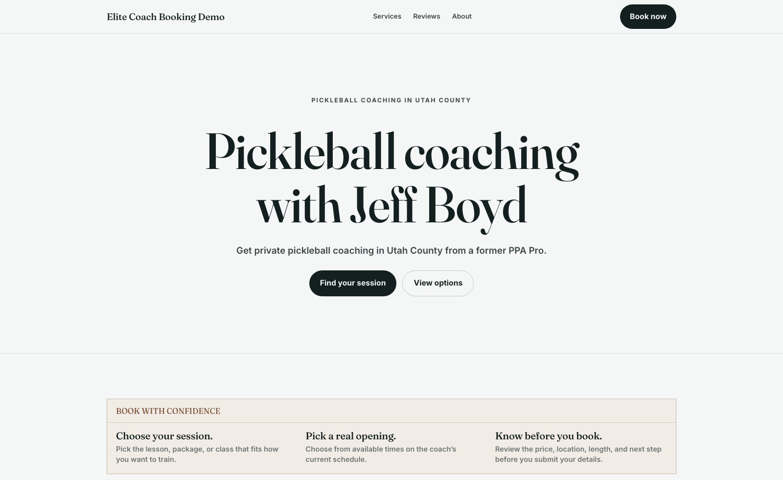 The Jeff Boyd coaching website in the Open Air design with the Sea Glass color palette