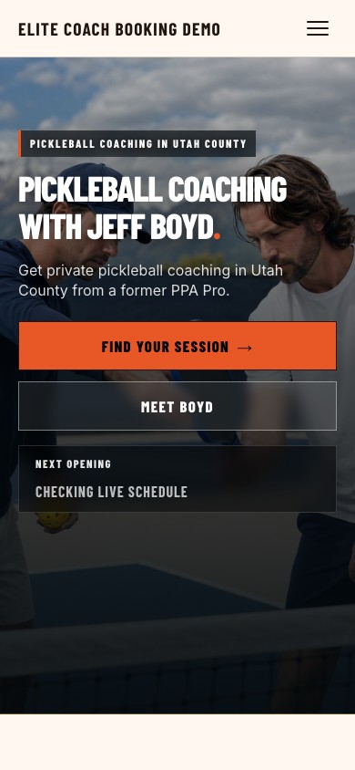 Mobile preview of the Sunrise Drill Editorial Performance coaching website