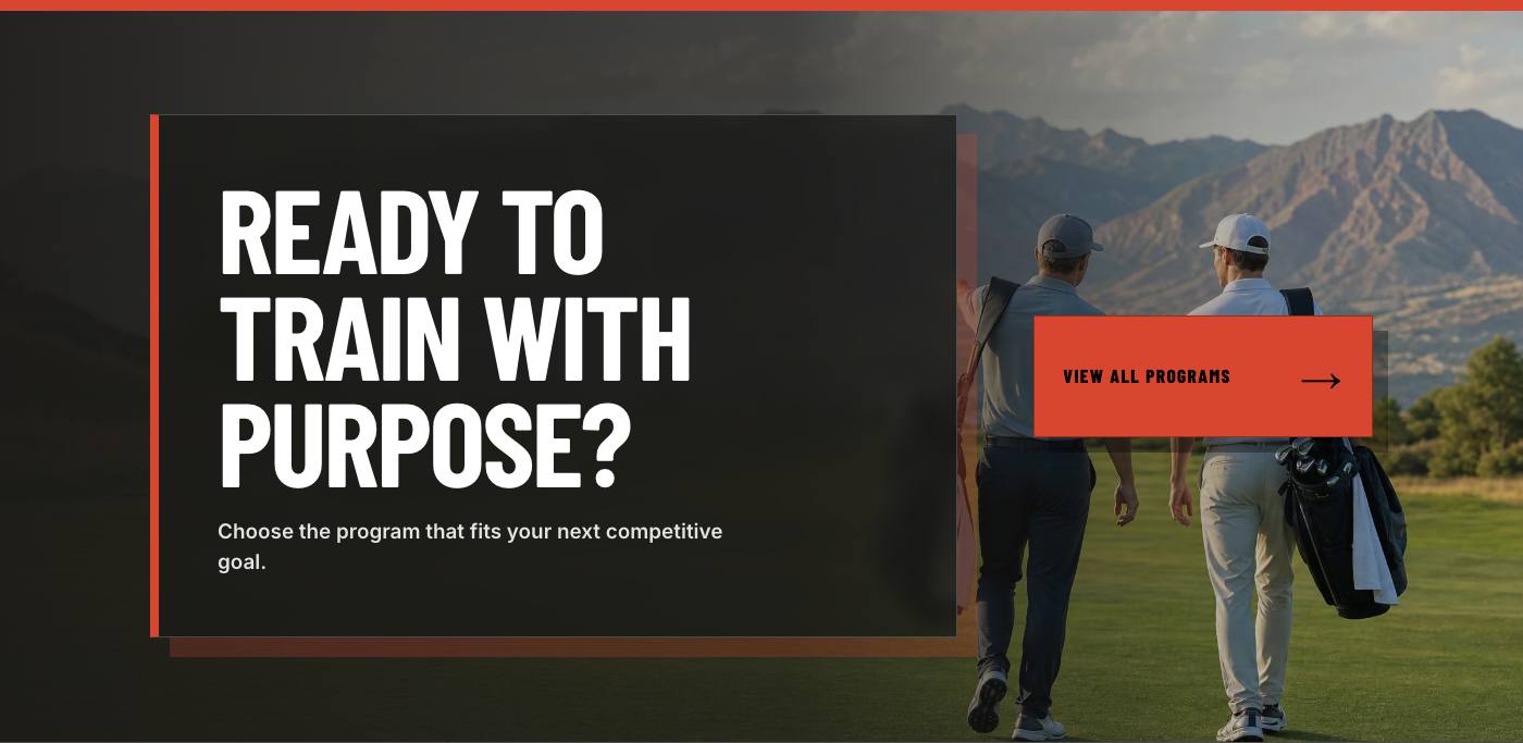 Real final booking section from Wasatch Golf Performance