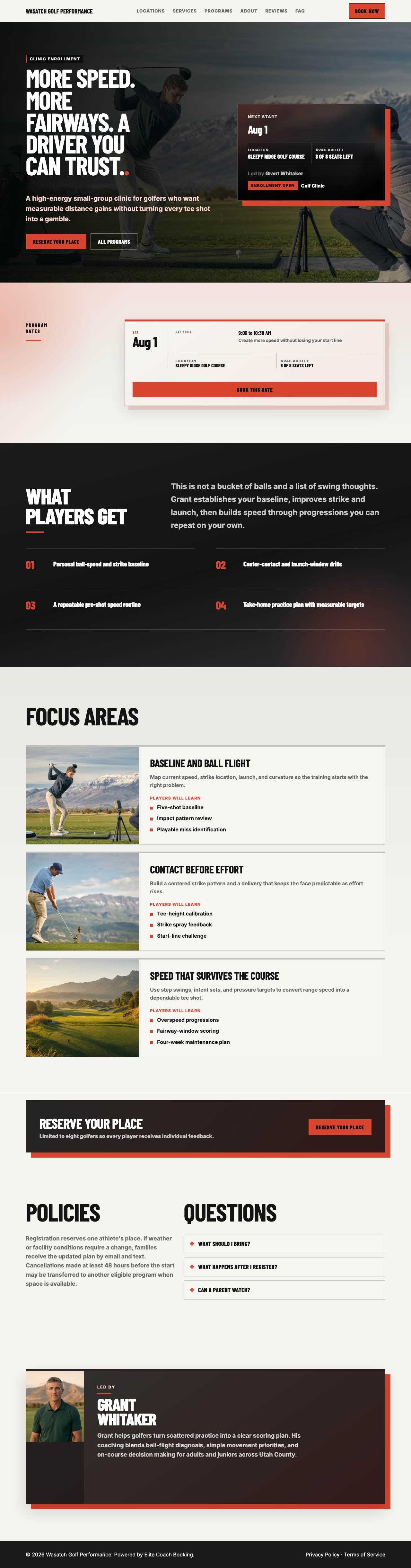 Published landing page for Driver Speed & Accuracy Lab