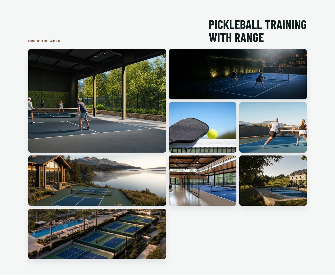 Real training gallery section from Elite Coach Booking Demo