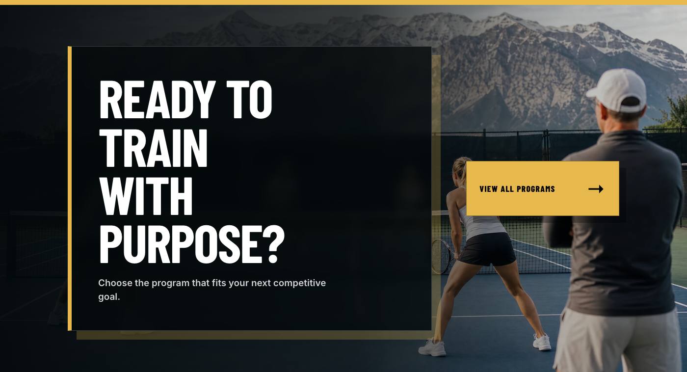 Real final booking section from Summit Tennis Academy